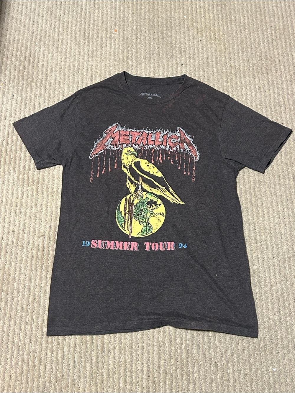 Grey Metallica Graphic Band T-Shirt